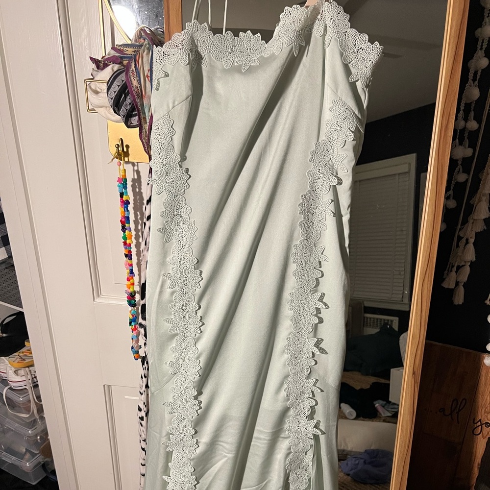 Keepsake seafoam dress NWT silk maxi slip